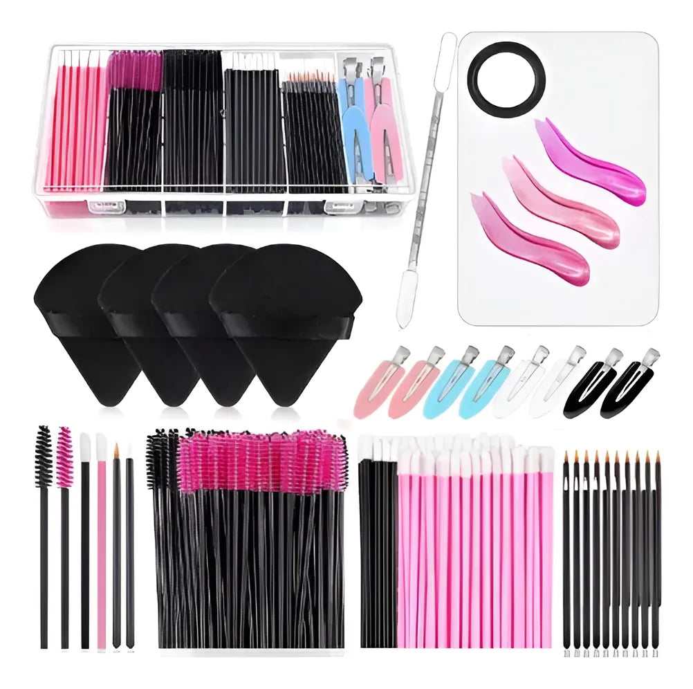 Kit De Brochas Para Maquillaje Desechable Con Herramientas