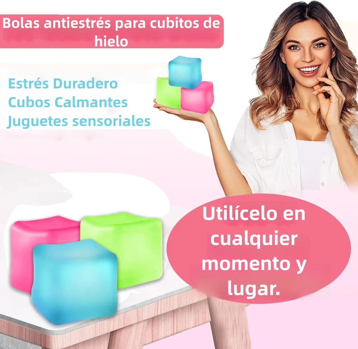 3 Cubos Fidget Antiestrés, Squishy,juguete Ansiedad Adultos