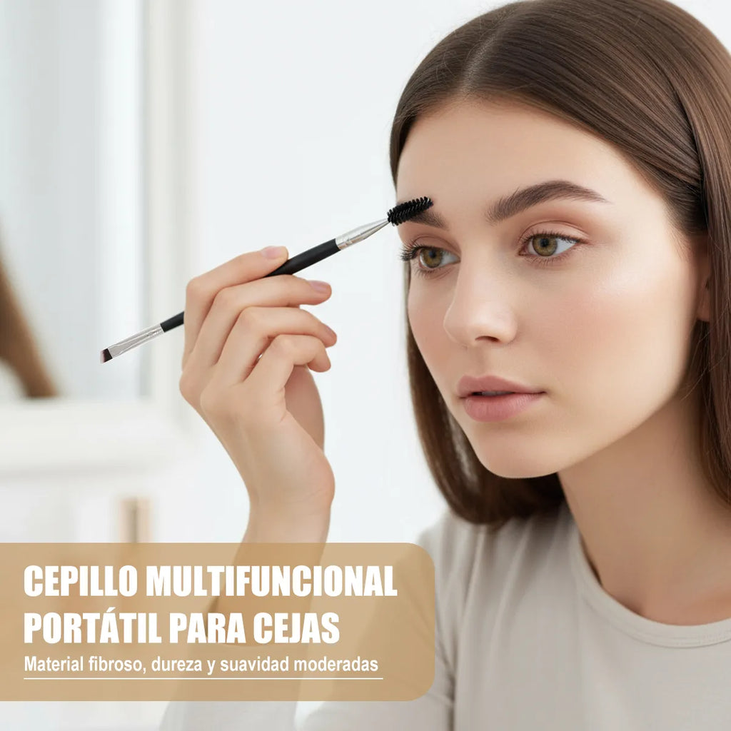 2pzs Brocha Doble Para Ceja Cepillo Pestañas 2 Cabezas Maquillaje,brochas maquillaje