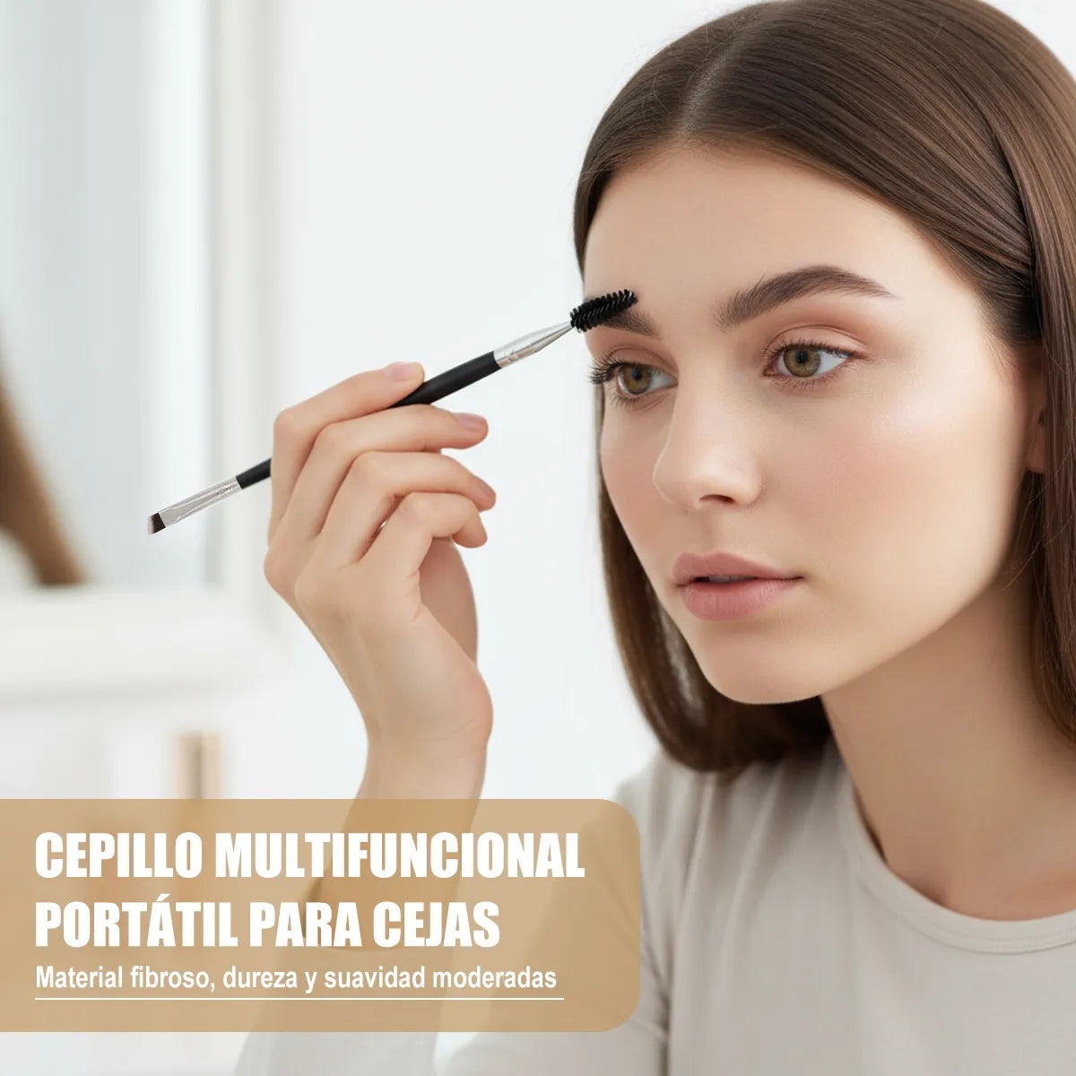 2pzs Brocha Doble Para Ceja Cepillo Pestañas 2 Cabezas Maquillaje,brochas maquillaje