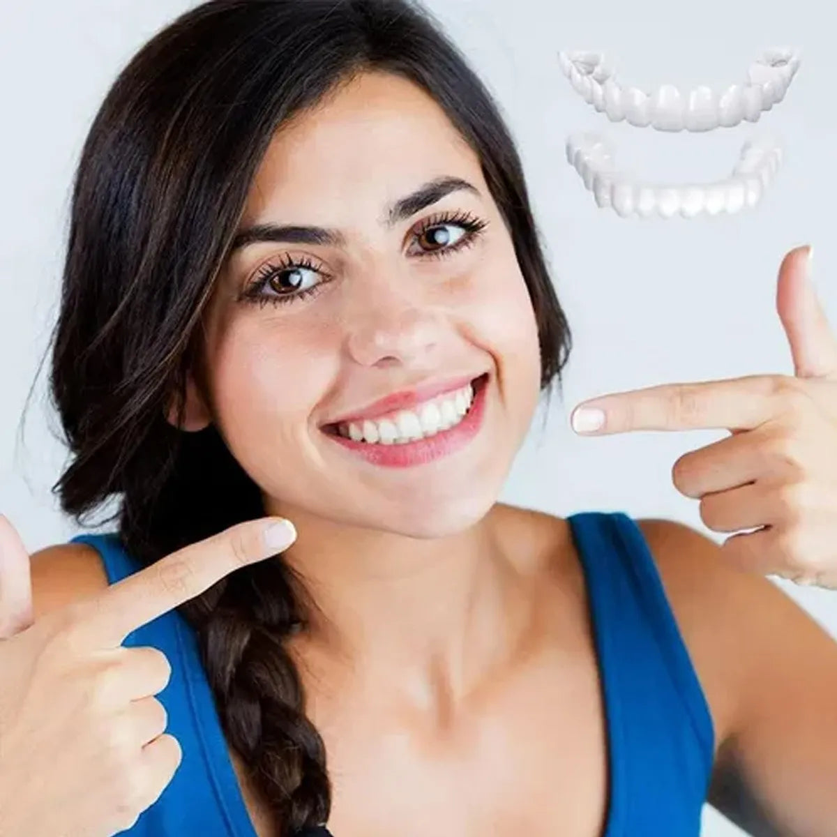 2kit Dientes Postizos Temporal De Silicona Carillas Dentales