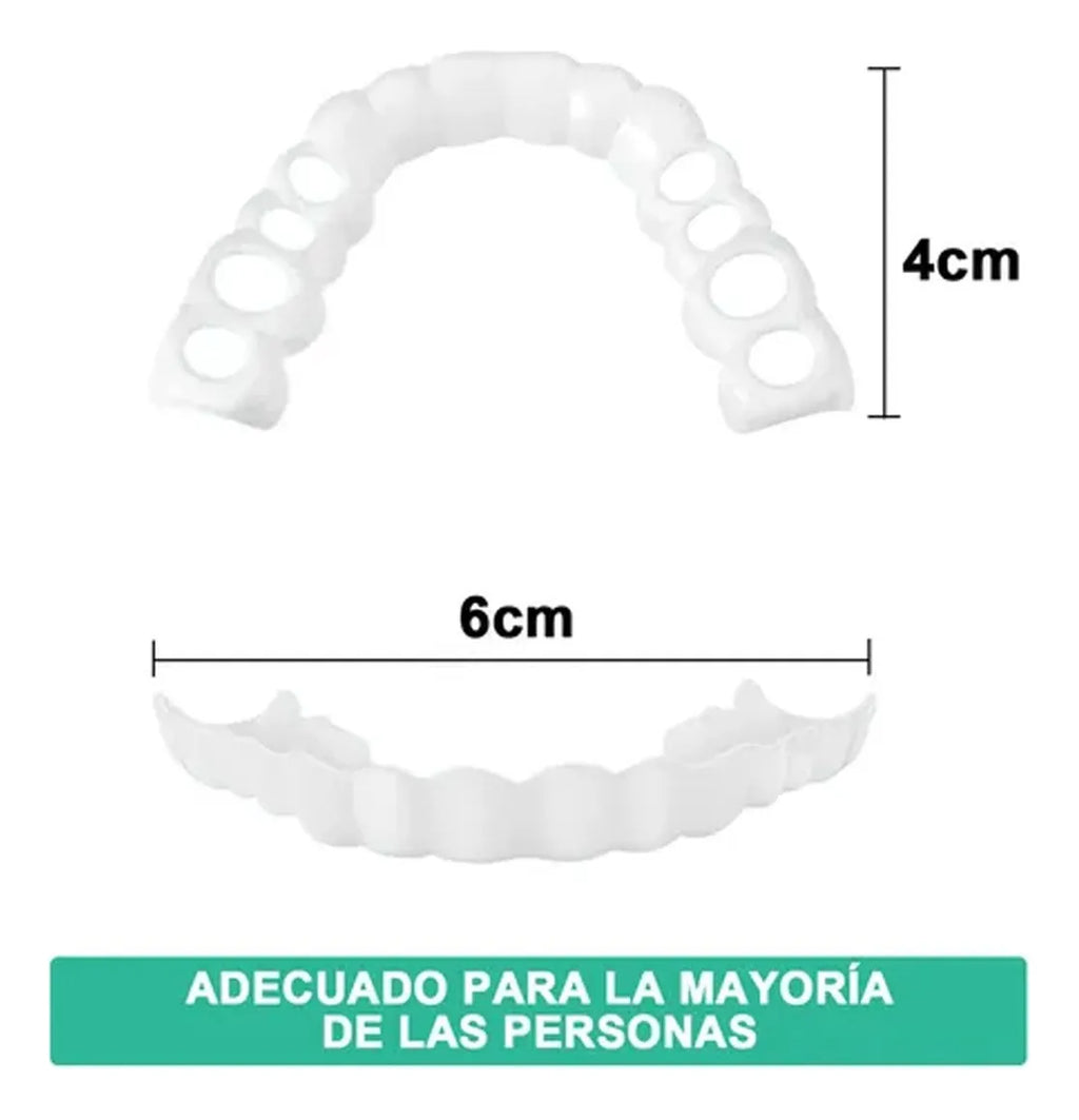 2kit Dientes Postizos Temporal De Silicona Carillas Dentales