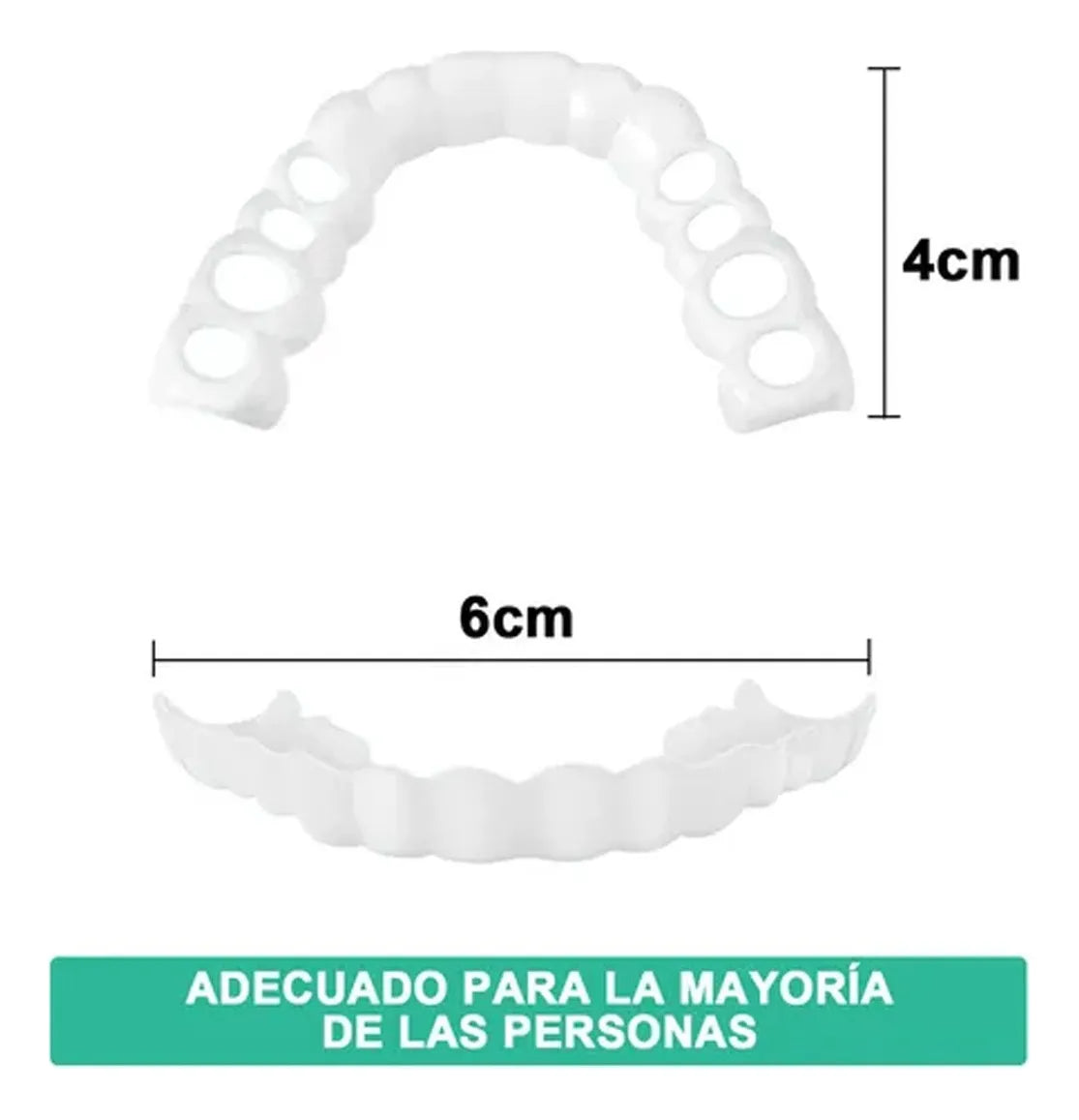 2kit Dientes Postizos Temporal De Silicona Carillas Dentales