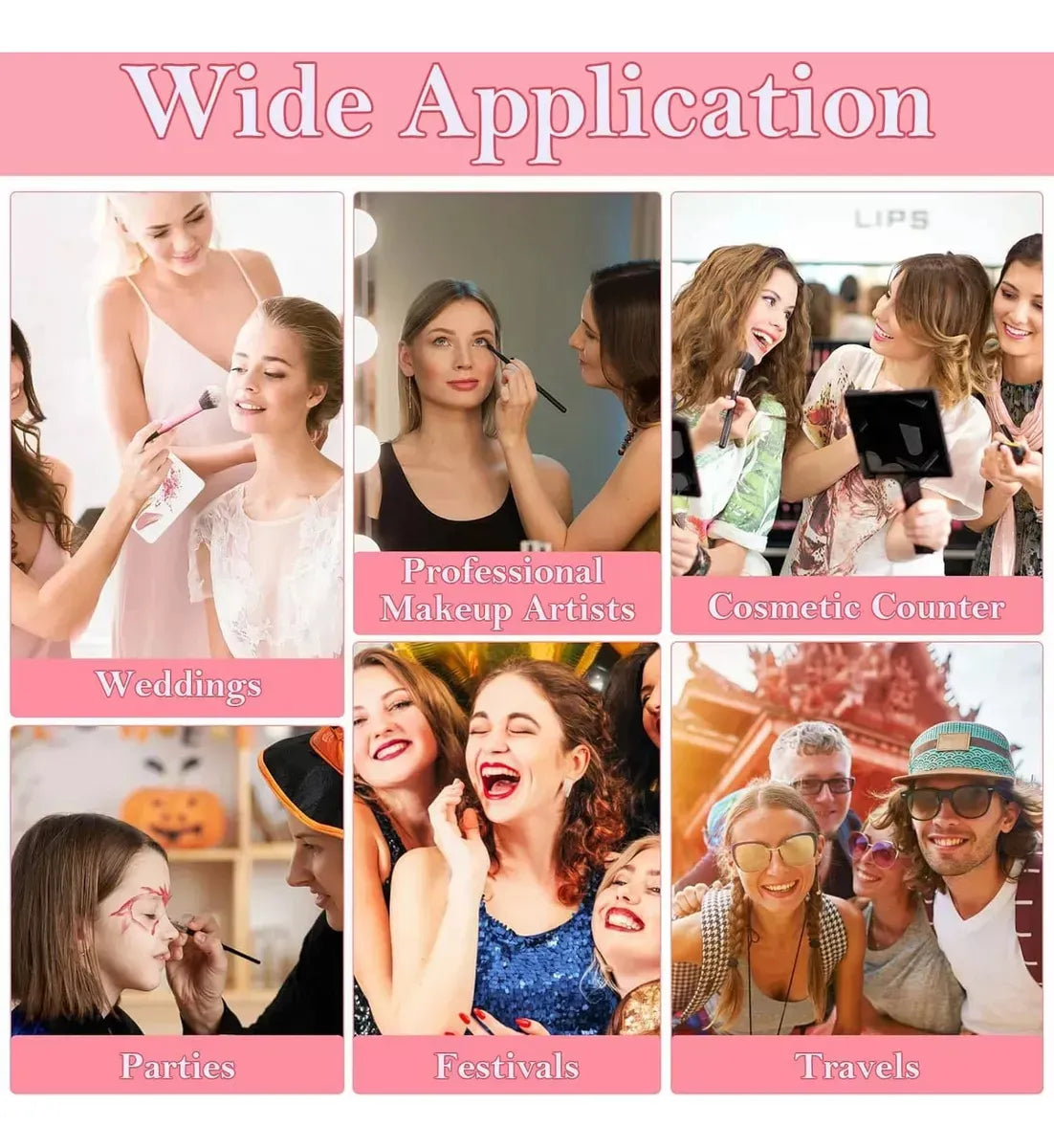 Kit De Brochas Para Maquillaje Desechable Con Herramientas