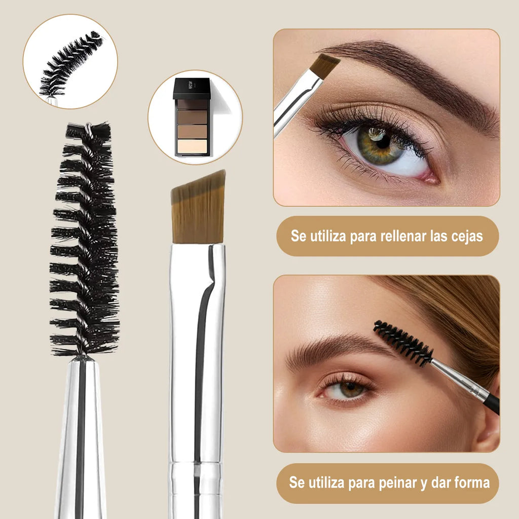 2pzs Brocha Doble Para Ceja Cepillo Pestañas 2 Cabezas Maquillaje,brochas maquillaje