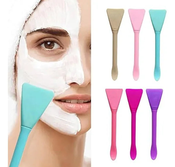 24pz Cepillo Exfoliante Facial Con Espátula Para Mascarillas