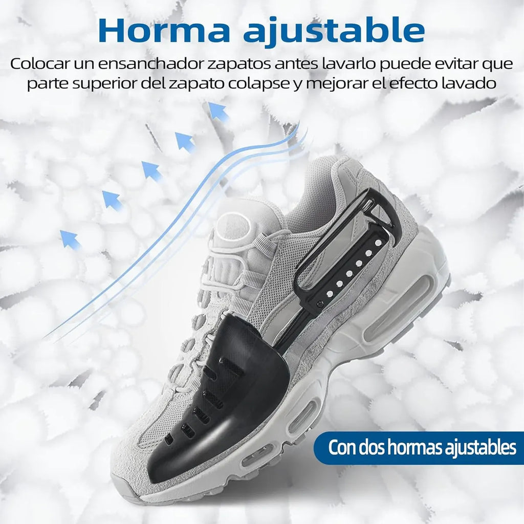 2 Bolsa De Lavado Zapatos,para Lavar Calzado Tennis Lavadora Gris