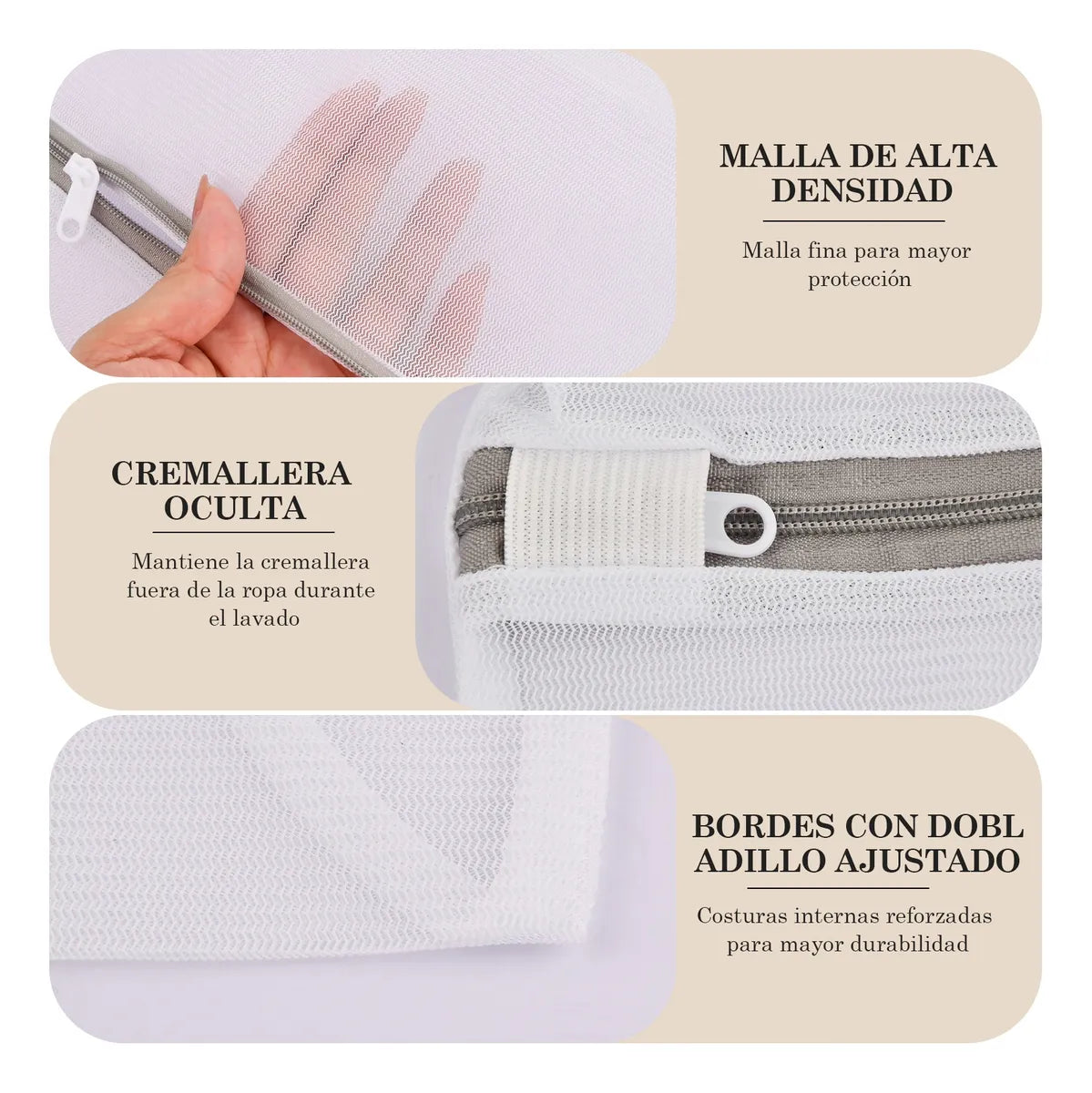 8 Unidades Bolsas De Malla Para La Ropa Reutilizables