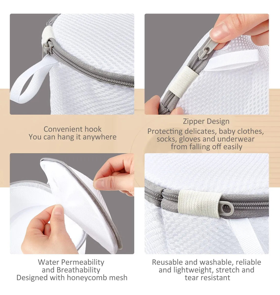 Bolsa Lavar Bra Red Malla Brasier Ropa Interior Lavadora 3pz