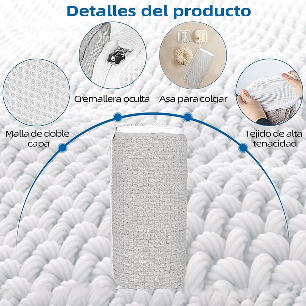 2 Bolsa De Lavado Zapatos,para Lavar Calzado Tennis Lavadora Gris