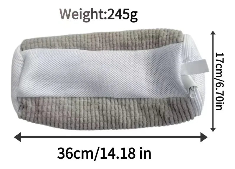 2 Bolsa De Lavado Zapatos,para Lavar Calzado Tennis Lavadora Gris