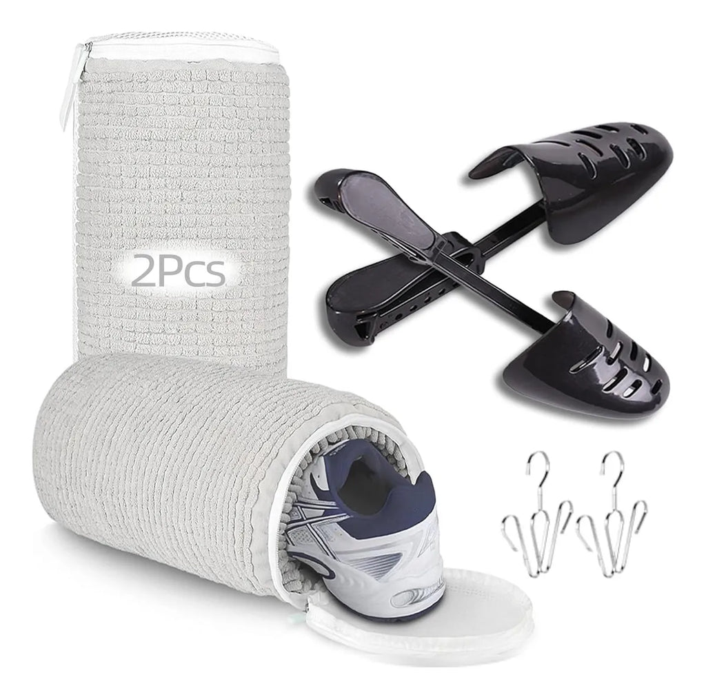 2 Bolsa De Lavado Zapatos,para Lavar Calzado Tennis Lavadora Gris