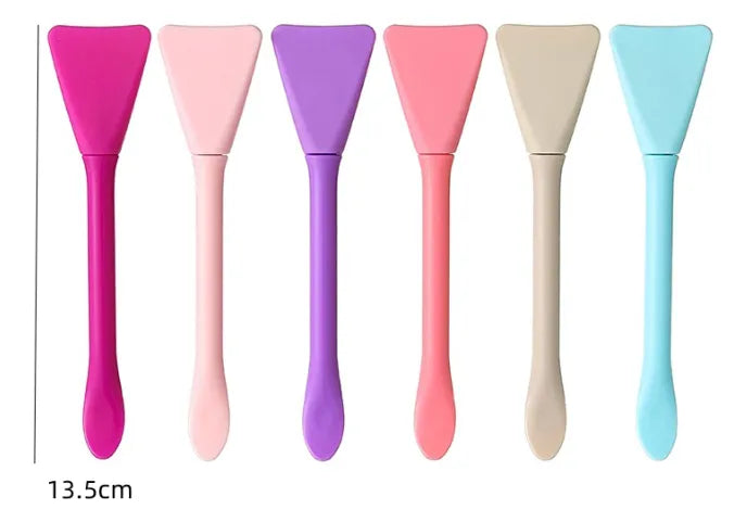 24pz Cepillo Exfoliante Facial Con Espátula Para Mascarillas